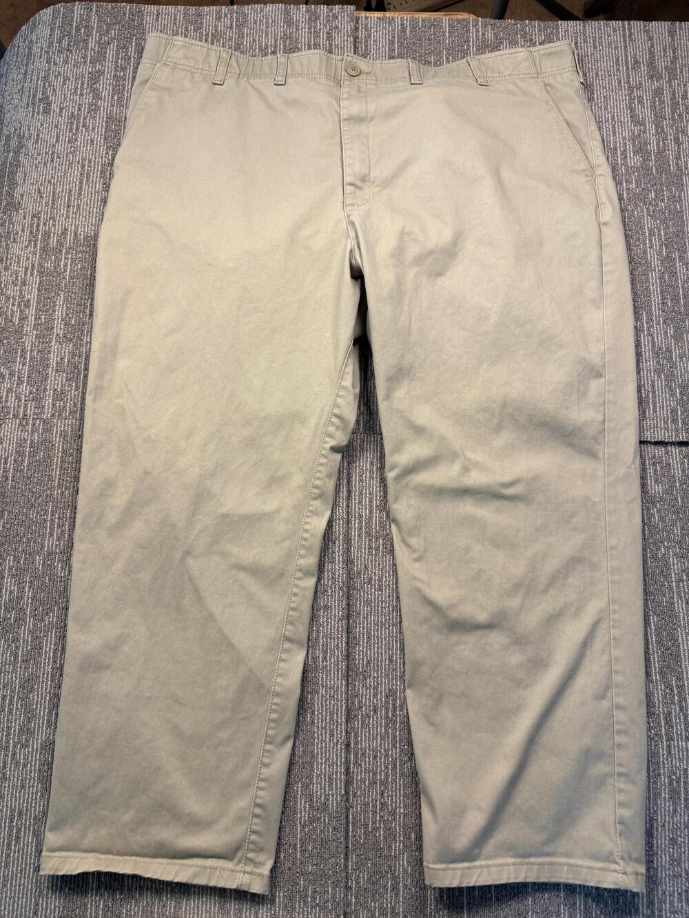 Lee Extreme Motion Pants Mens 50x30 Beige Stretch Chino Tapered Leg Casual